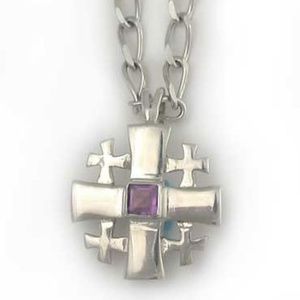 Sterling and Amethyst Cross